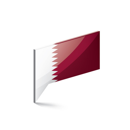 Qatar national flag, vector illustration on a white backgroundのイラスト素材