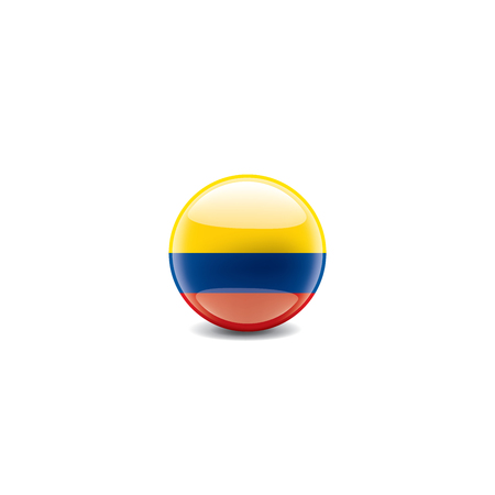 Colombia national flag, vector illustration on a white backgroundのイラスト素材