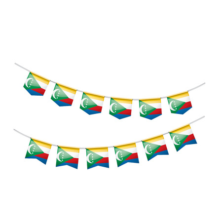 Comoros national flag, vector illustration on a white backgroundのイラスト素材