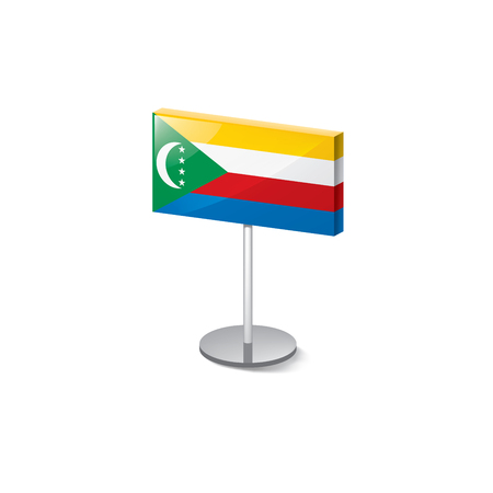 Comoros national flag, vector illustration on a white backgroundのイラスト素材