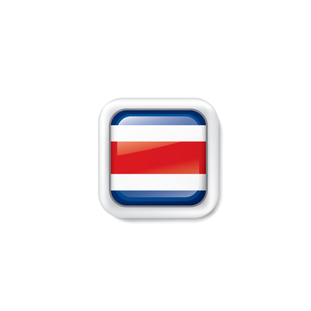 Costa Rica national flag, vector illustration on a white backgroundのイラスト素材