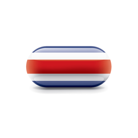 Costa Rica national flag, vector illustration on a white backgroundのイラスト素材