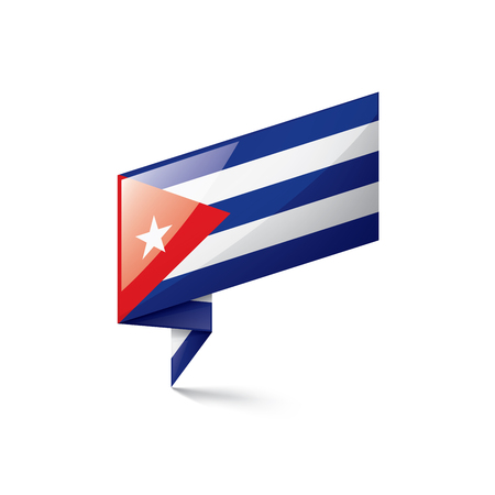 Cuba national flag, vector illustration on a white backgroundのイラスト素材