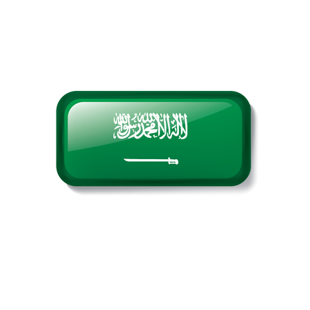 Saudi Arabia flag, vector illustration on a white backgroundのイラスト素材