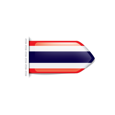 Thailand national flag, vector illustration on a white backgroundのイラスト素材