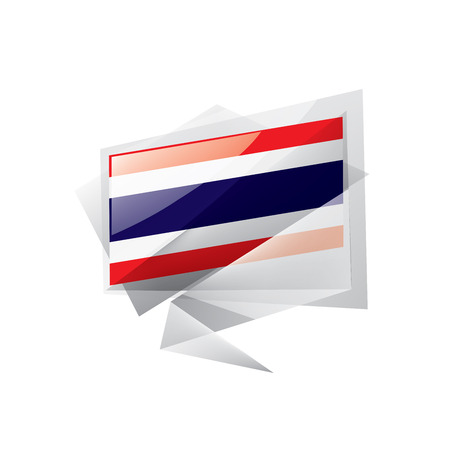 Thailand national flag, vector illustration on a white backgroundのイラスト素材