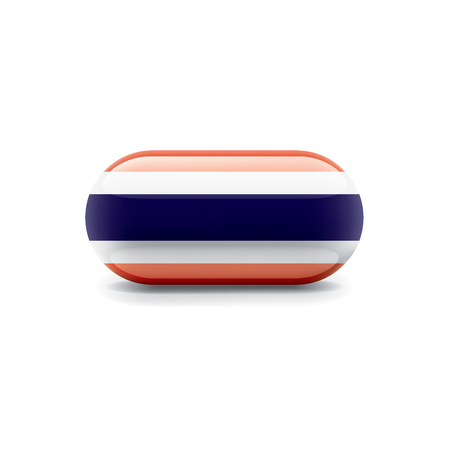 Thailand national flag, vector illustration on a white backgroundのイラスト素材