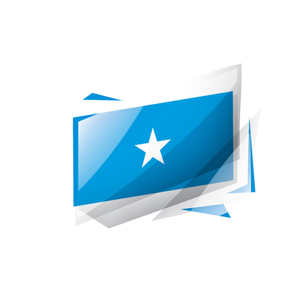 Somalia national flag, vector illustration on a white backgroundのイラスト素材