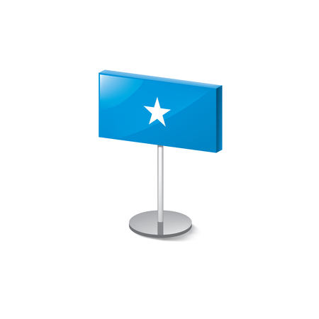 Somalia national flag, vector illustration on a white backgroundのイラスト素材