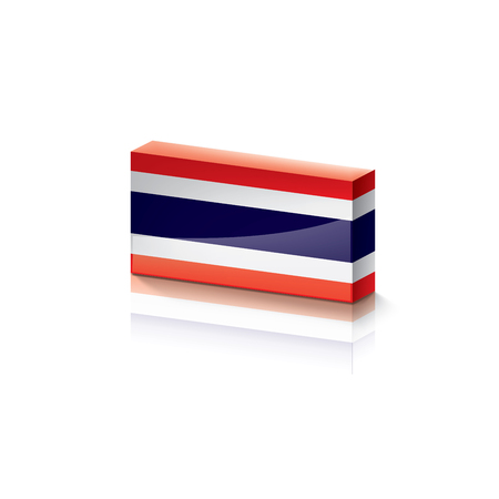 Thailand national flag, vector illustration on a white backgroundのイラスト素材