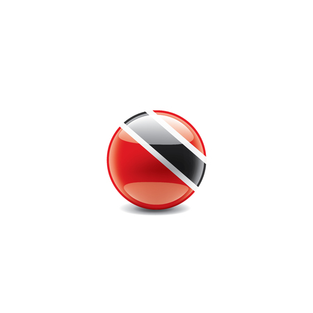 trinidad and tobago national flag, vector illustration on a white backgroundのイラスト素材