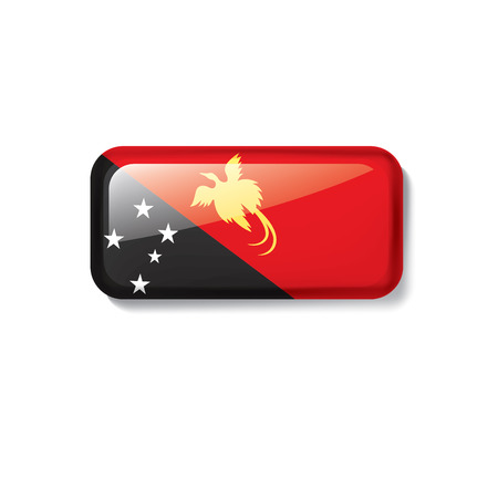 Papua New Guinea national flag, vector illustration on a white backgroundのイラスト素材