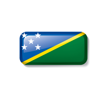 Solomon Islands national flag, vector illustration on a white backgroundのイラスト素材