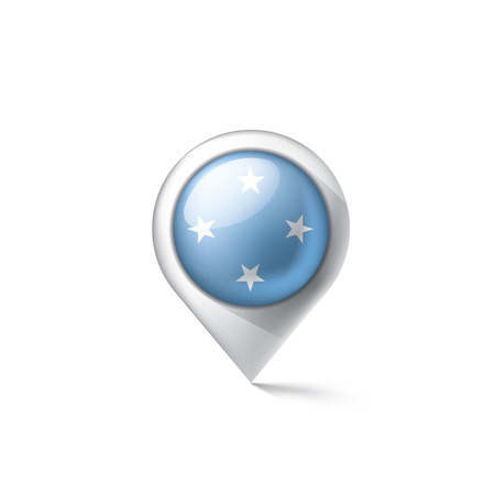 Federated States Micronesia flag, vector illustration on a white backgroundの写真素材