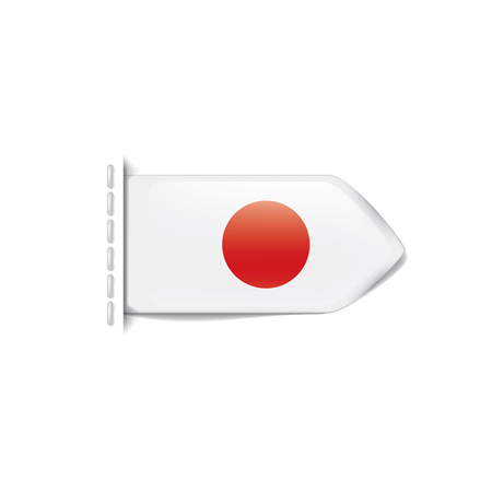 Japan national flag, vector illustration on a white backgroundのイラスト素材