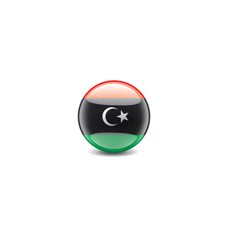 Libya national flag, vector illustration on a white backgroundのイラスト素材