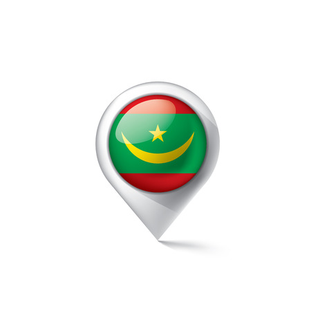 Mauritius national flag, vector illustration on a white backgroundのイラスト素材
