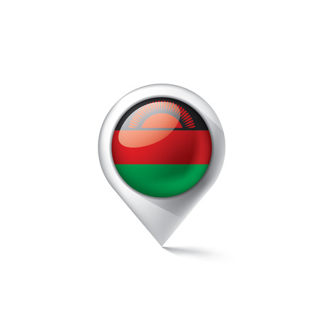 Malawi national flag, vector illustration on a white backgroundのイラスト素材