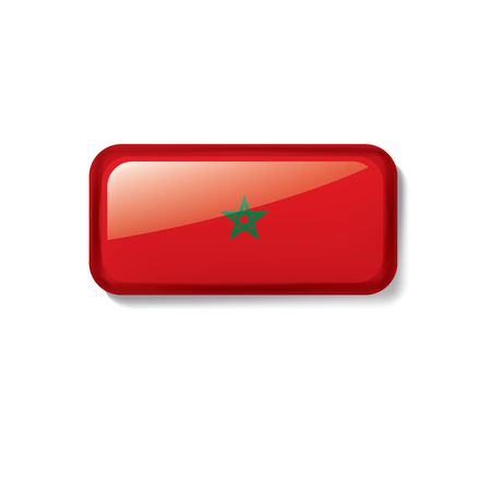 Morocco national flag, vector illustration on a white backgroundのイラスト素材