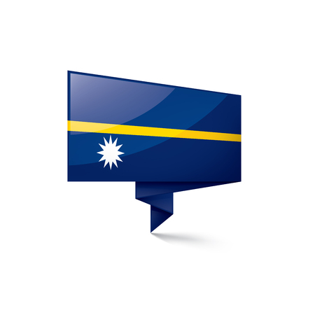 Nauru national flag, vector illustration on a white backgroundのイラスト素材