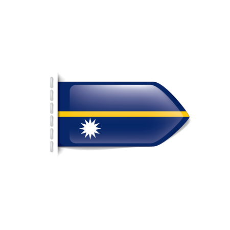 Nauru national flag, vector illustration on a white backgroundのイラスト素材