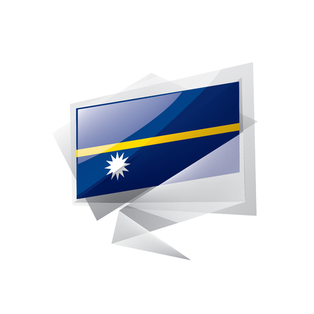 Nauru national flag, vector illustration on a white backgroundのイラスト素材