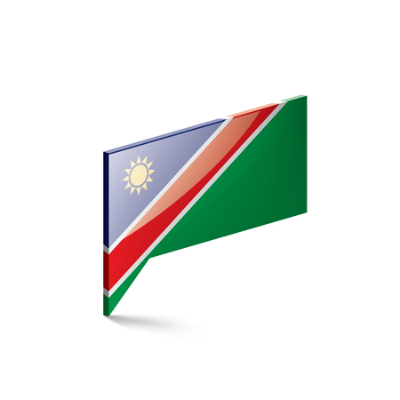 Namibia national flag, vector illustration on a white backgroundのイラスト素材