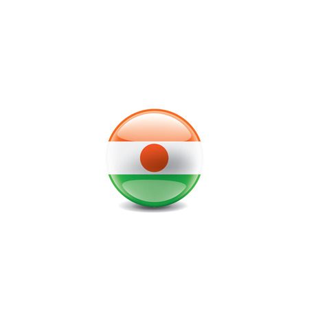 Niger national flag, vector illustration on a white backgroundのイラスト素材