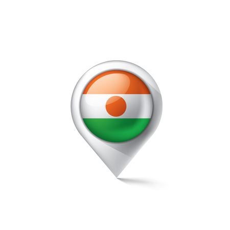 Niger national flag, vector illustration on a white backgroundのイラスト素材