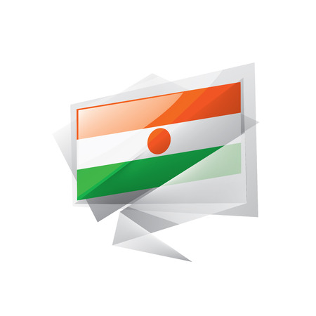 Niger national flag, vector illustration on a white backgroundのイラスト素材