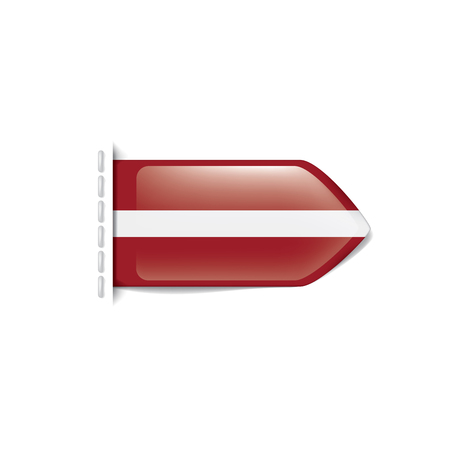 Latvia national flag, vector illustration on a white backgroundのイラスト素材