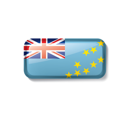 Tuvalu national flag, vector illustration on a white backgroundのイラスト素材