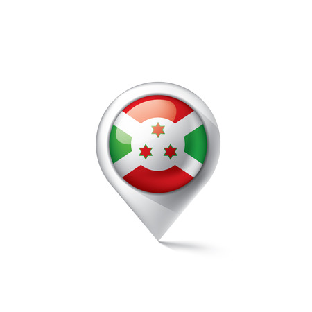 Burundi national flag, vector illustration on a white backgroundのイラスト素材