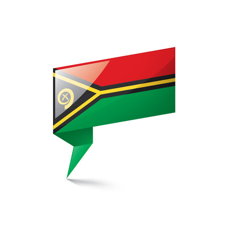 Vanuatu national flag, vector illustration on a white backgroundのイラスト素材
