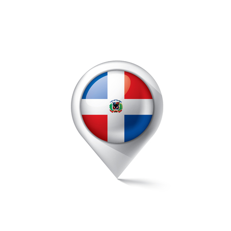 Dominicana national flag, vector illustration on a white backgroundのイラスト素材