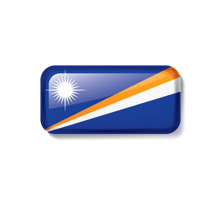 Marshall Islands national flag, vector illustration on a white backgroundのイラスト素材