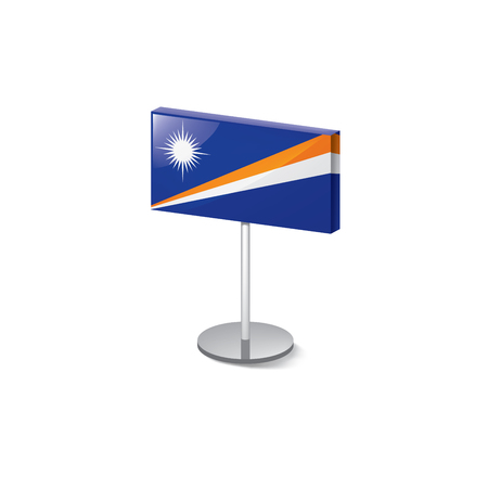 Marshall Islands national flag, vector illustration on a white backgroundのイラスト素材
