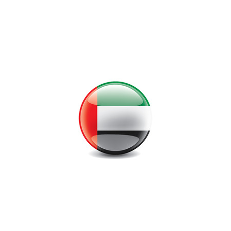 United Arab Emirates national flag, vector illustration on a white backgroundのイラスト素材