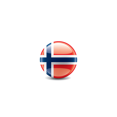 Norway national flag, vector illustration on a white backgroundのイラスト素材