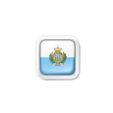 San Marino national flag, vector illustration on a white backgroundのイラスト素材