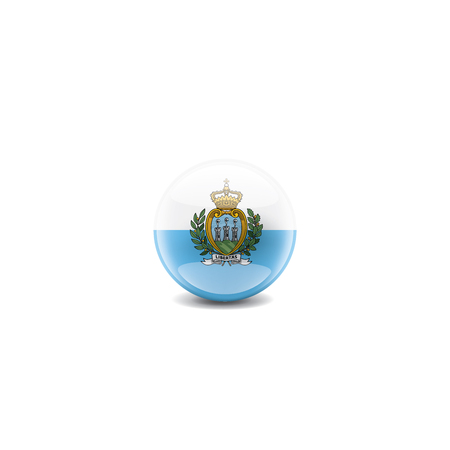San Marino national flag, vector illustration on a white backgroundのイラスト素材