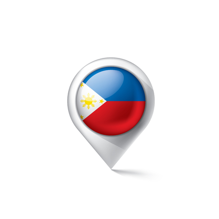 Philippines national flag, vector illustration on a white backgroundのイラスト素材