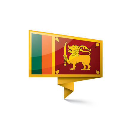 Sri Lanka national flag, vector illustration on a white backgroundのイラスト素材