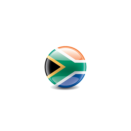 south africa national flag, vector illustration on a white backgroundのイラスト素材