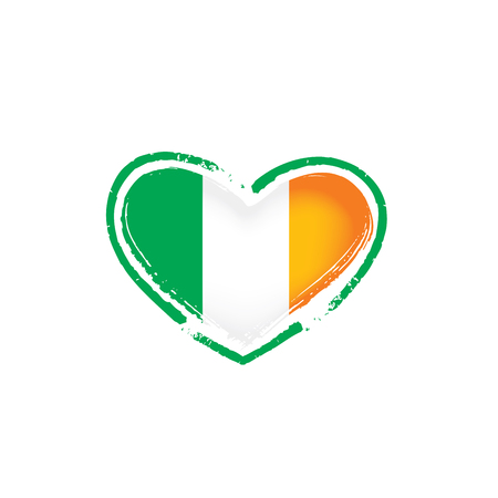 Ireland flag, vector illustration on a white background,の写真素材