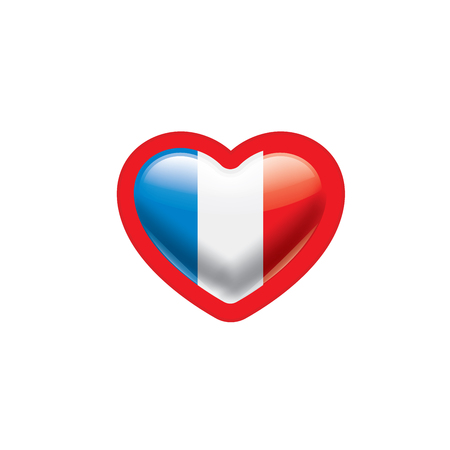France flag, vector illustration on a white backgroundのイラスト素材