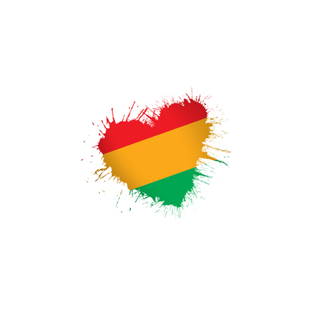 Bolivia flag, vector illustration on a white backgroundのイラスト素材