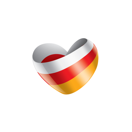 South Ossetia flag, vector illustration on a white backgroundのイラスト素材