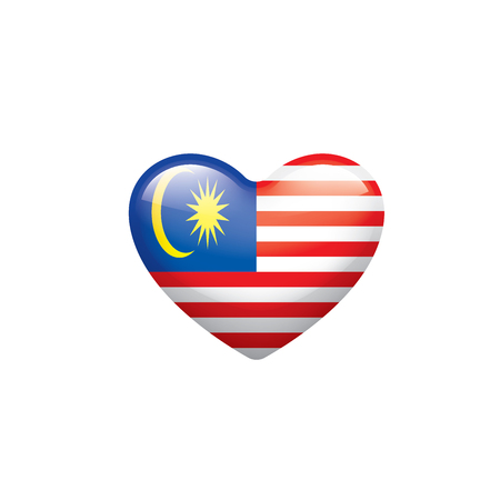 Malaysia flag, vector illustration on a white backgroundのイラスト素材