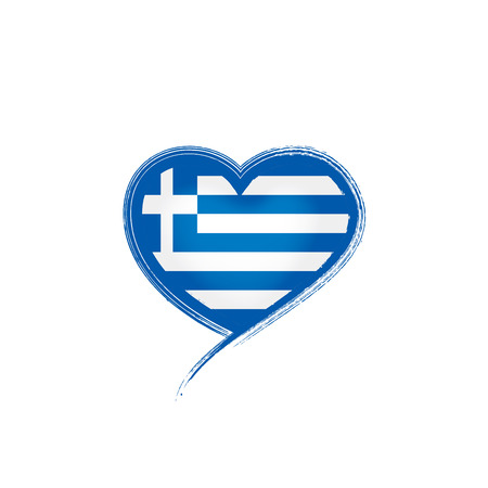 Greece flag, vector illustration on a white backgroundのイラスト素材